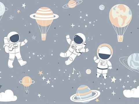  儿童房卡通壁纸壁画 