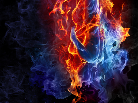  火焰壁炉彩色火焰 