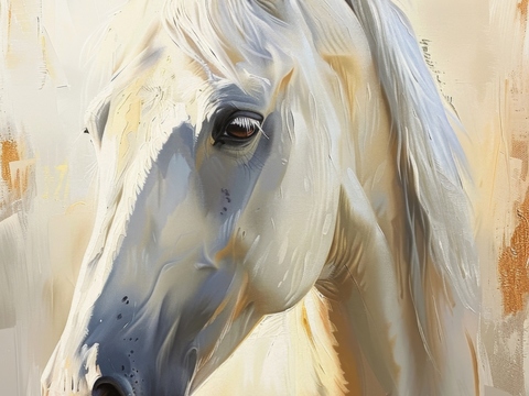  骏马肖像3D立体浮雕背景墙 