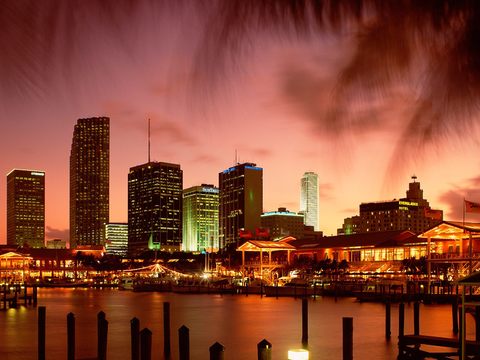  都市城市夜景 外景 