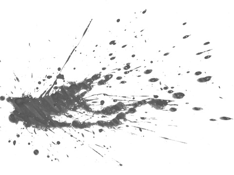  飞溅扇形水迹污垢 黑白凹凸 