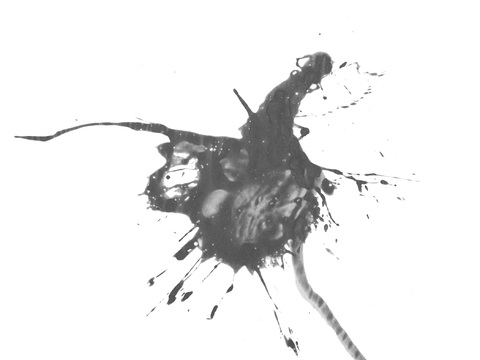  飞溅圆形水迹污垢 黑白凹凸 