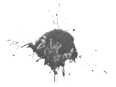  飞溅圆形水迹污垢 黑白凹凸 