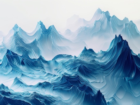  新中式山水国风背景 