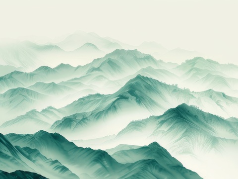  新中式山水国风背景 