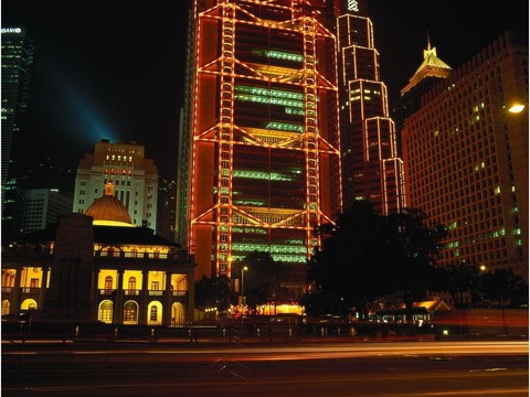  都市城市夜景 外景 