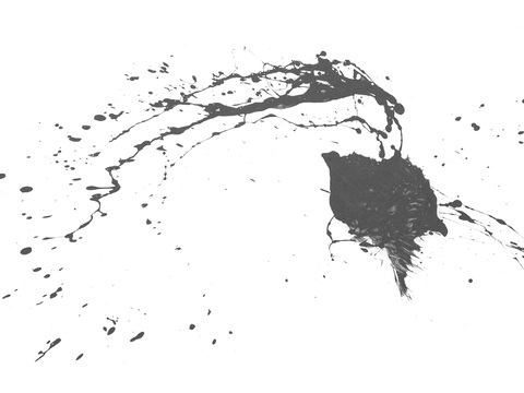  黑白凹凸 飞溅多条水迹污垢 