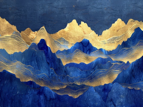  新中式山水国风背景 