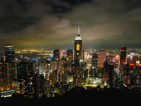  都市城市夜景 外景 