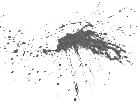  飞溅弧形水迹污垢 黑白凹凸 