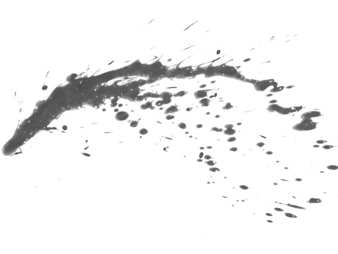  飞溅扇形水迹污垢 黑白凹凸 