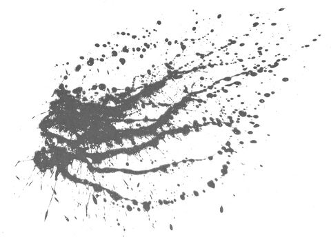  飞溅扇形水迹污垢 黑白凹凸 