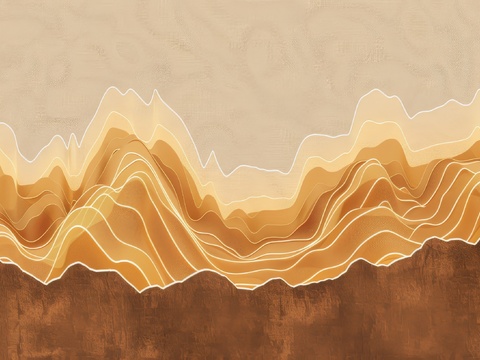  山水层叠山脉背景 