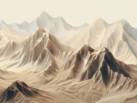  山水层叠山脉背景 