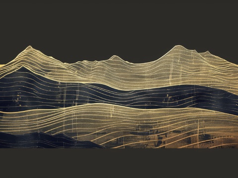  山水层叠山脉背景 