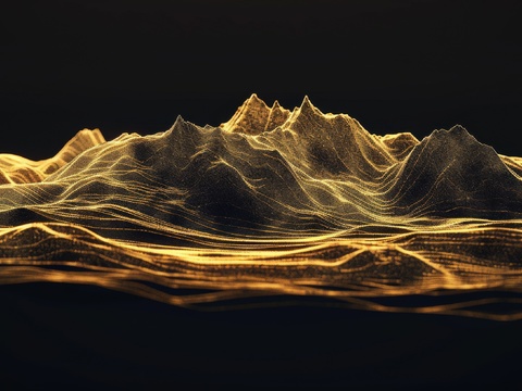  山水层叠山脉背景 