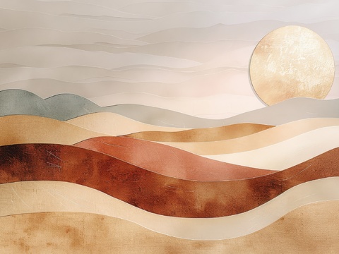  山水层叠山脉背景 