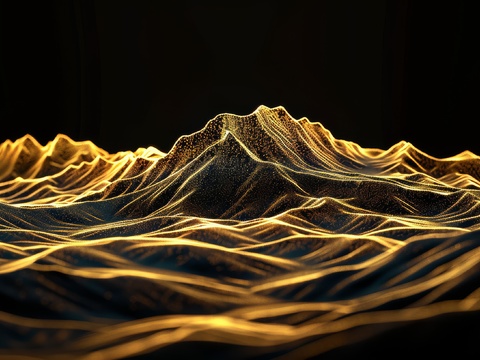  山水层叠山脉背景 