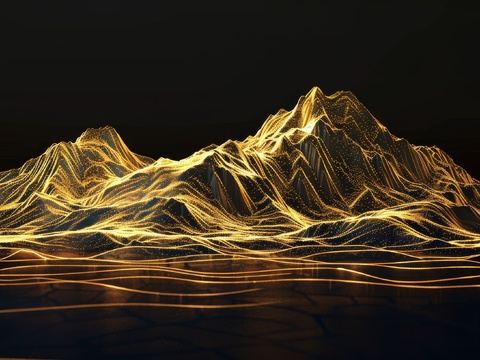  山水层叠山脉背景 