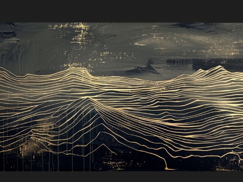  山水层叠山脉背景 