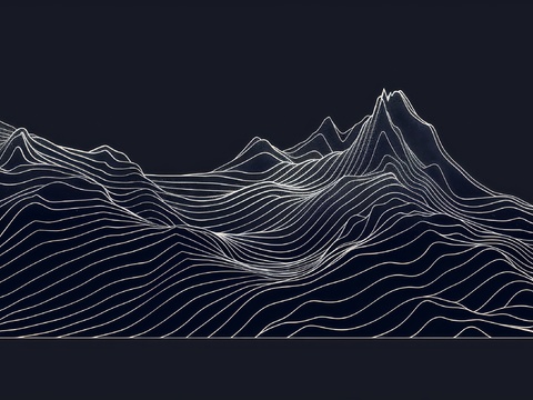  山水层叠山脉背景 