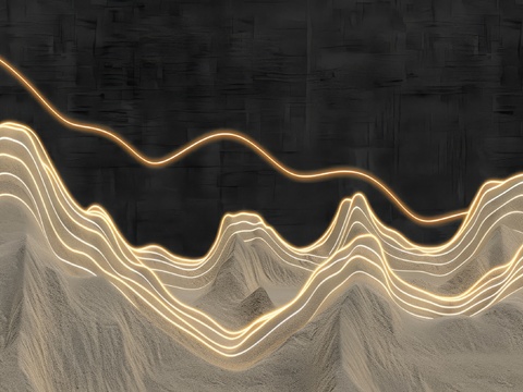  山水层叠山脉背景 