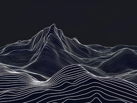  山水层叠山脉背景 