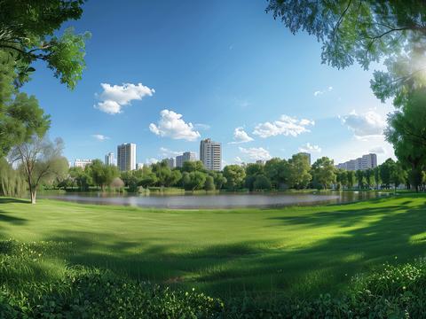  白天城市外景  外景贴图  环境贴图 