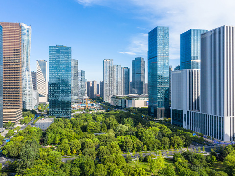  白天城市外景  外景贴图  环境贴图 