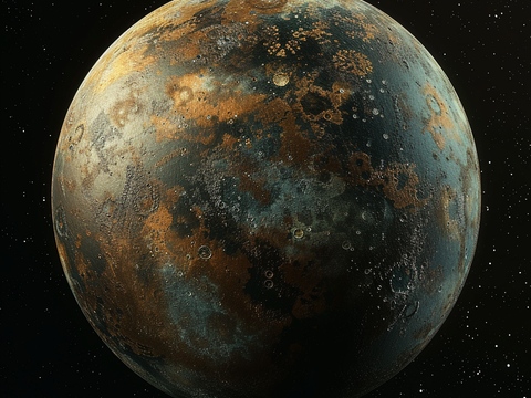  月球灯星球月亮陨石表表面 