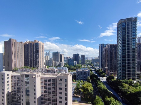  白天城市外景  都市广场贴图 