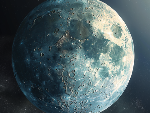  月球灯星球月亮陨石表表面 