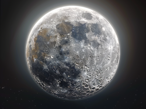  月球灯星球月亮陨石表表面 