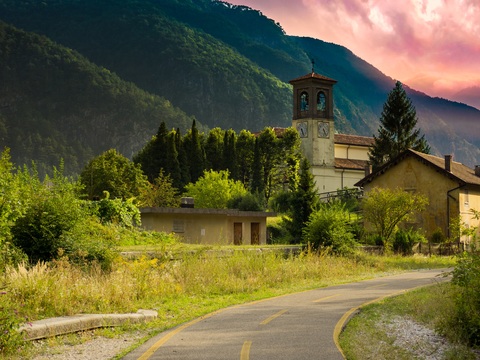  乡村外景 乡村田园街道 