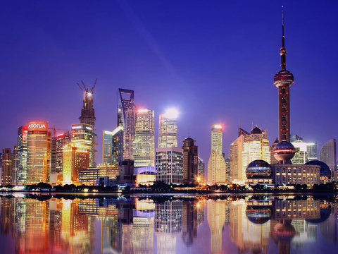  夜晚城市外景  都市广场贴图 