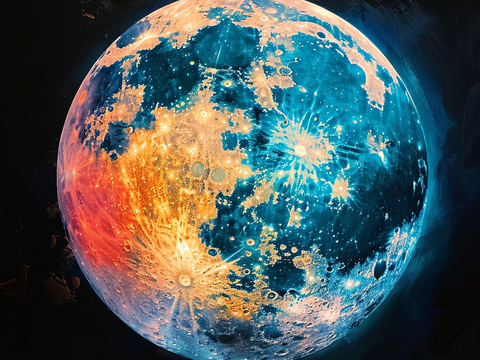 月球灯星球月亮陨石表表面