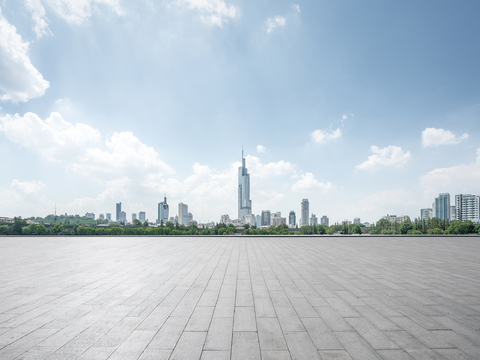  白天城市外景  都市广场贴图  环境贴图 