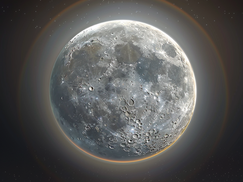  月球灯星球月亮陨石表表面 