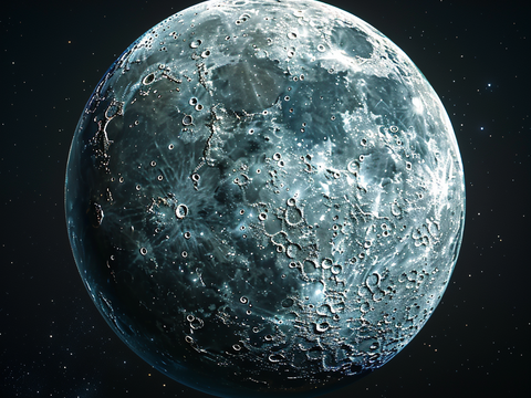 月球灯星球月亮陨石表表面