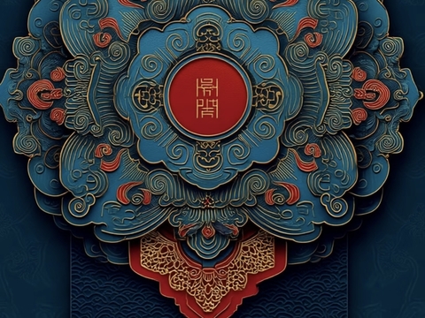  新中式装饰挂画贴图 