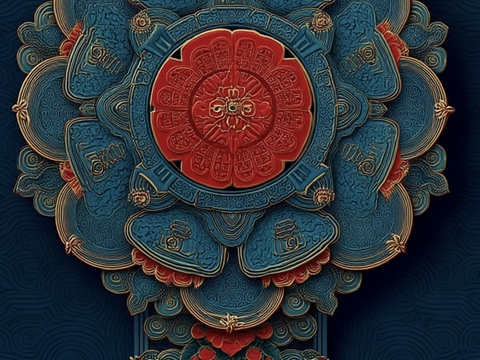  新中式装饰挂画贴图 