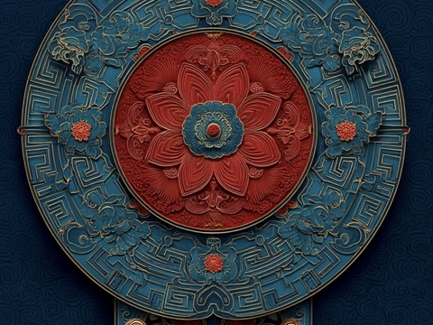  新中式装饰挂画贴图 