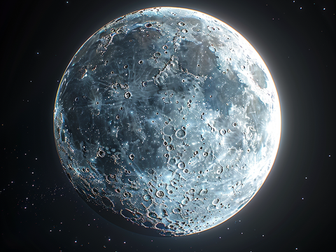 月球灯星球月亮陨石表表面