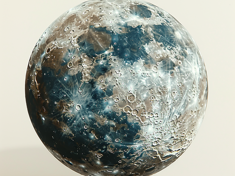 月球灯星球月亮陨石表表面