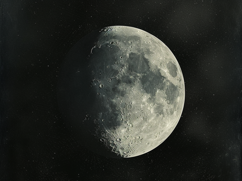  月球灯星球月亮陨石表表面 