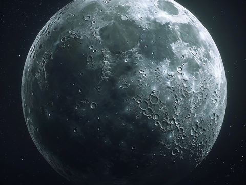  月球灯星球月亮陨石表表面 