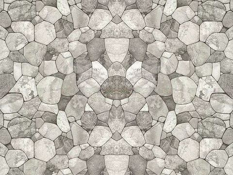  自然拼贴石材地面贴图 