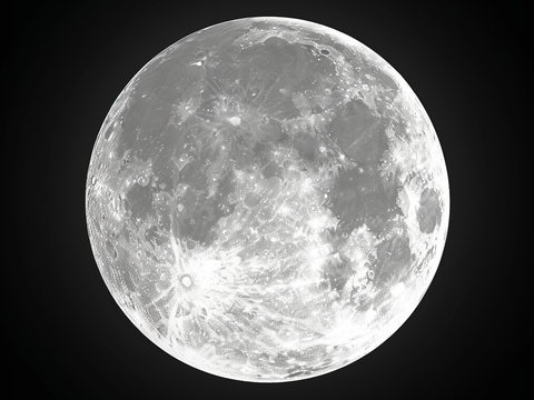  月球灯星球月亮陨石表表面 