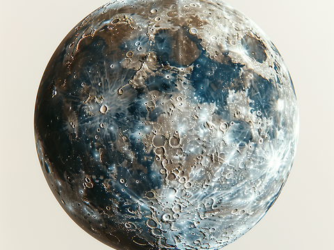  月球灯星球月亮陨石表表面 