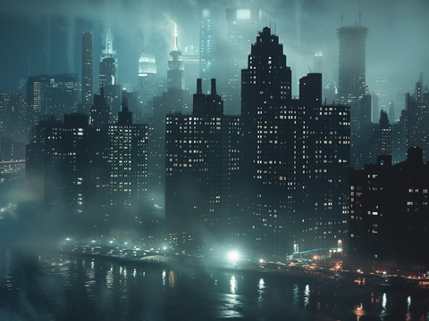  夜晚都市外景 
